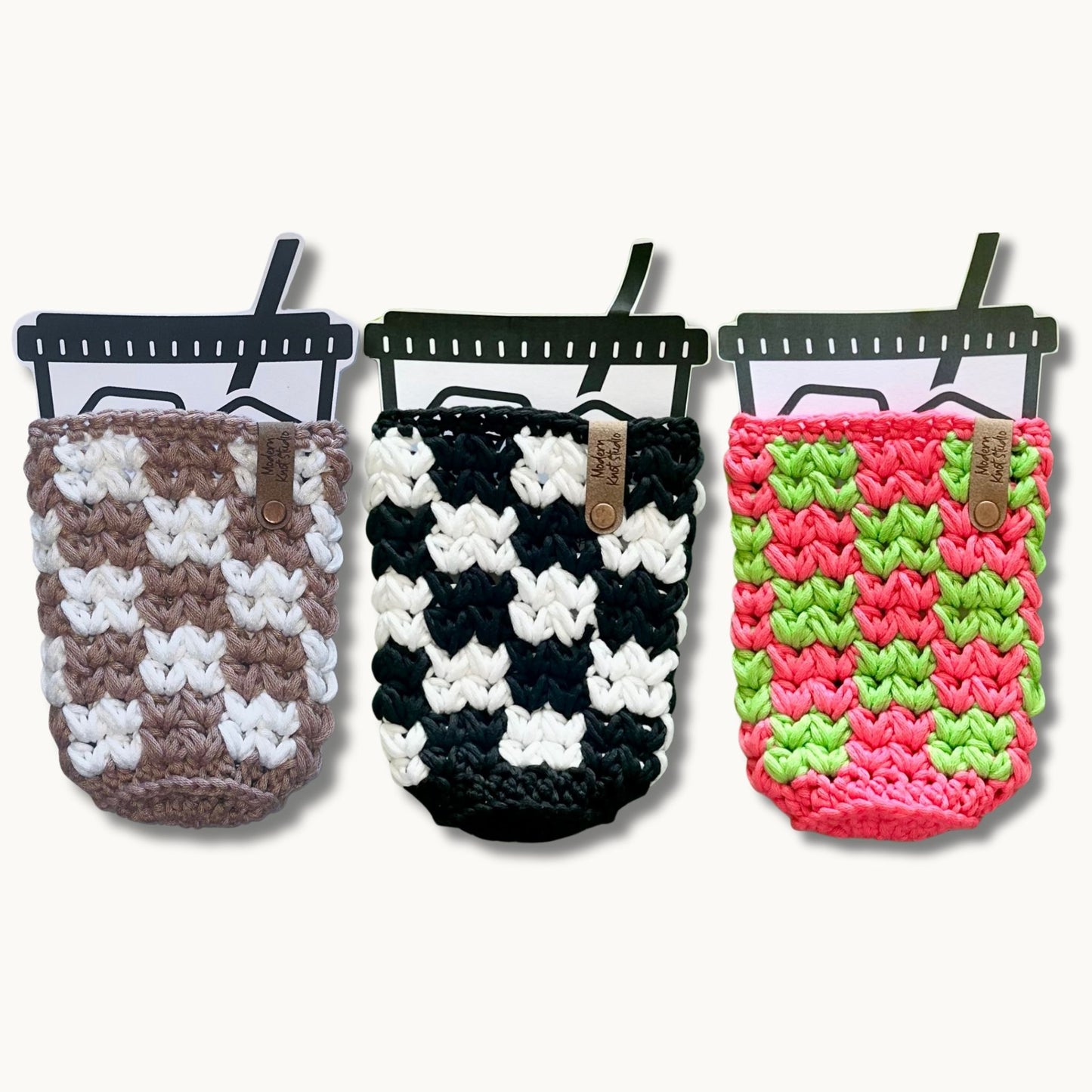 Checkered Meadow Iced Drink Sleeve