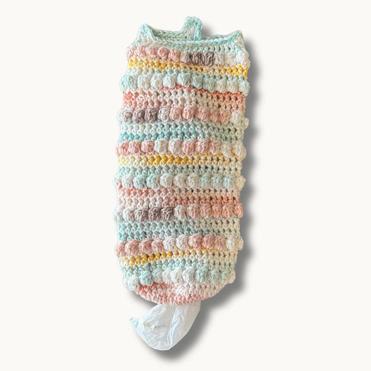 Boho Plastic Bag Holder | Sunlit Seafoam