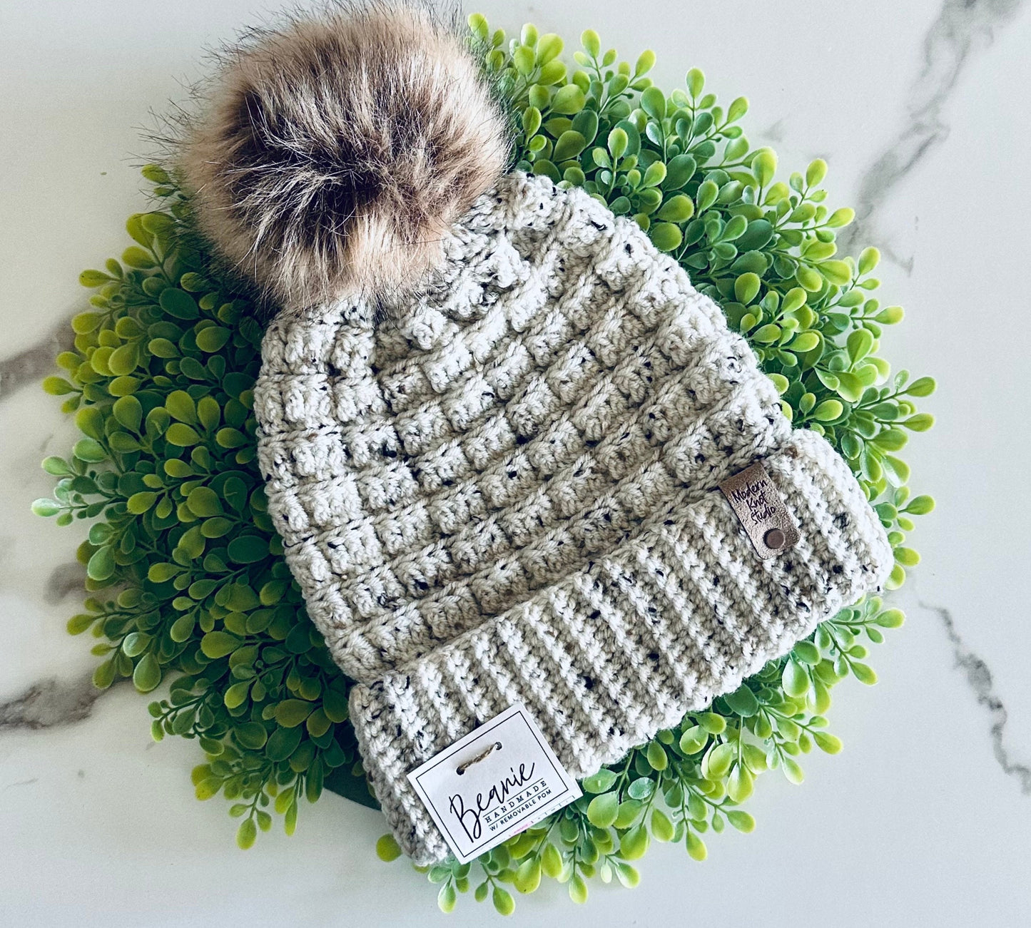 Dean Beanie | Ivory Tweed