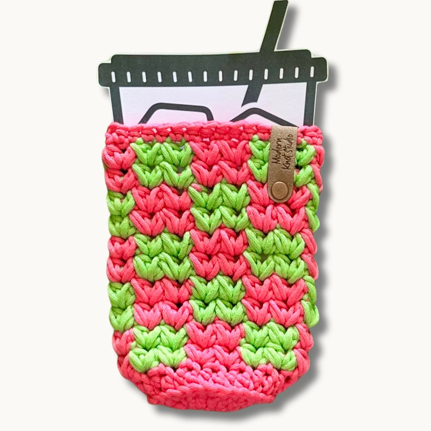Checkered Meadow Iced Drink Sleeve
