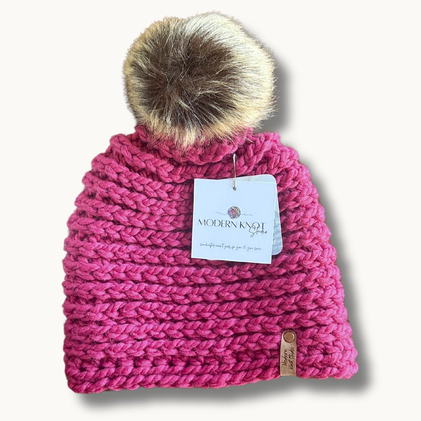 Raspberry PNW Beanie