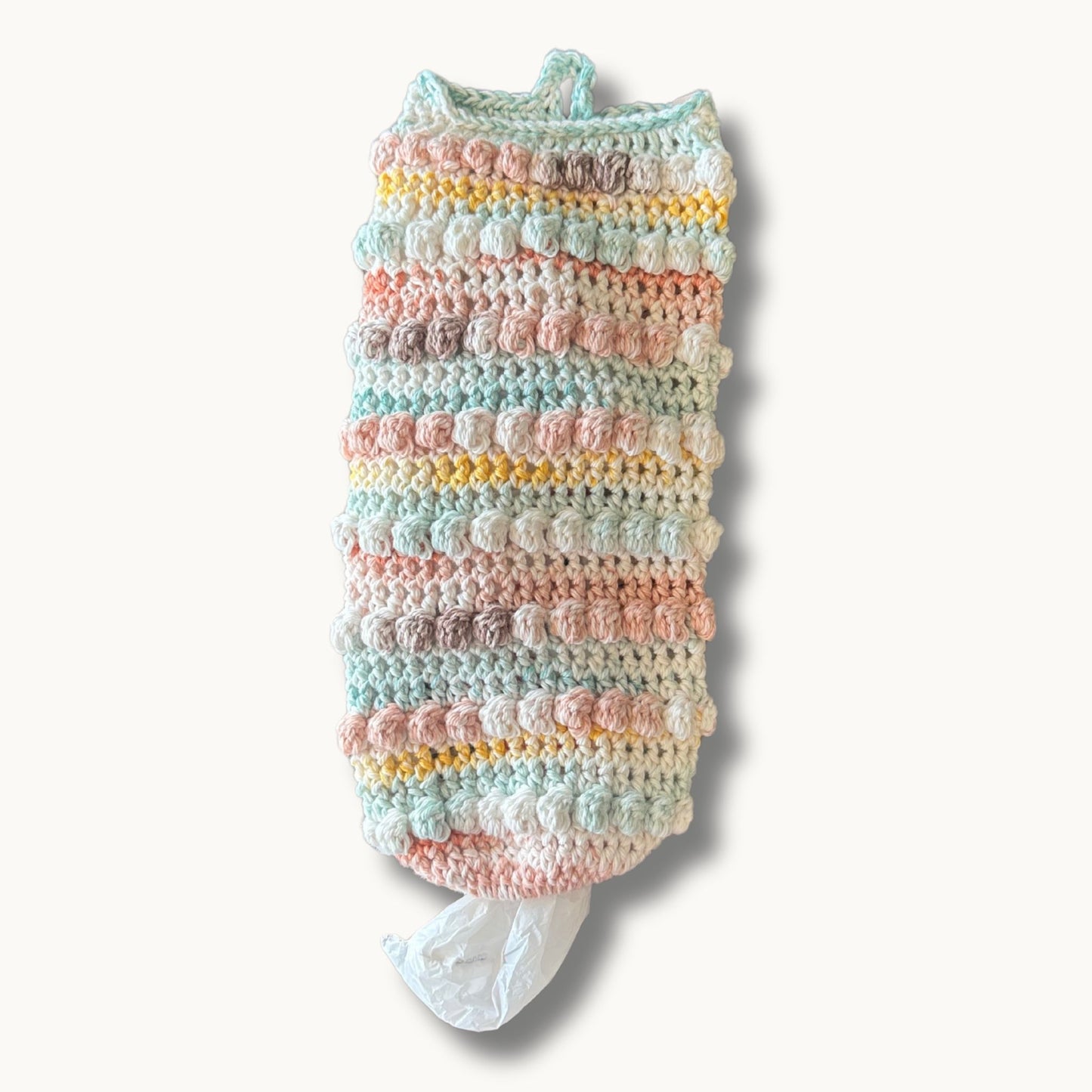 Boho Plastic Bag Holder | Sunlit Seafoam
