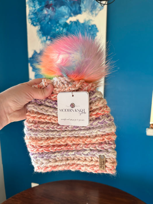 Ready to Ship - Toddler Beanie - Bubblegum
