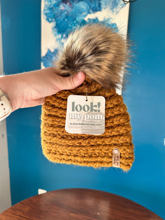 Ready to Ship - Baby Beanie - Flax