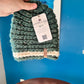 Ready to Ship - Toddler Beanie - Kale w Stripe