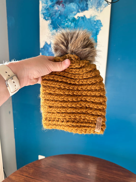 Ready to Ship - Toddler Beanie - Flax