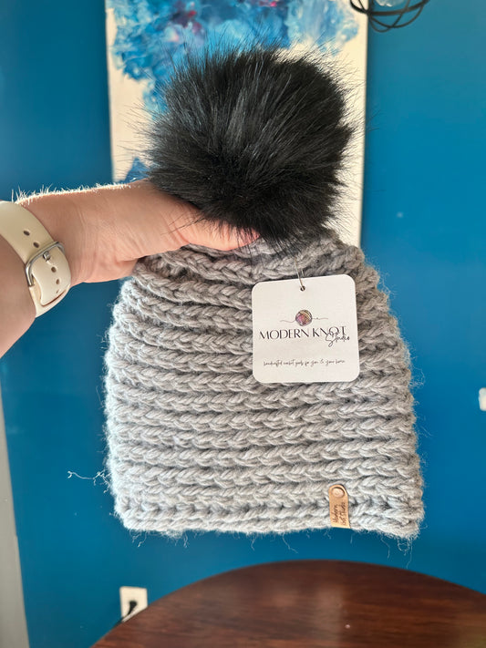 Ready to Ship - Adult Beanie - Grey