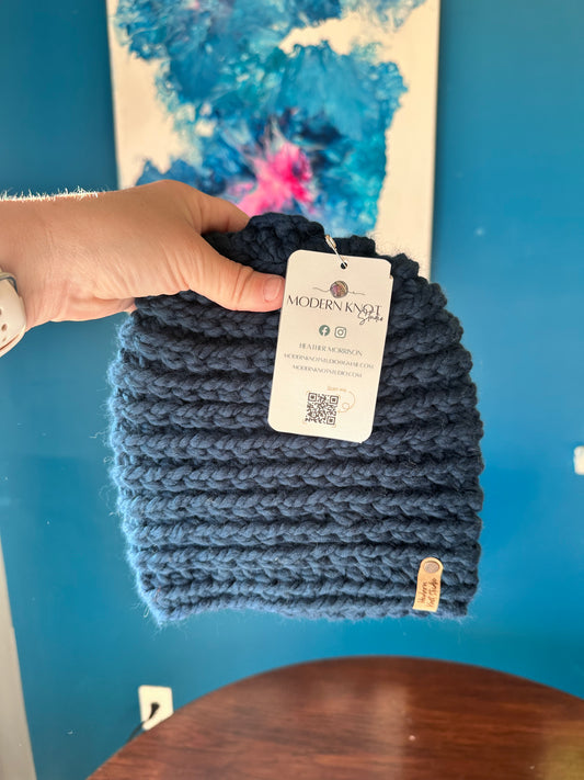 Ready to Ship - Child Beanie - Navy