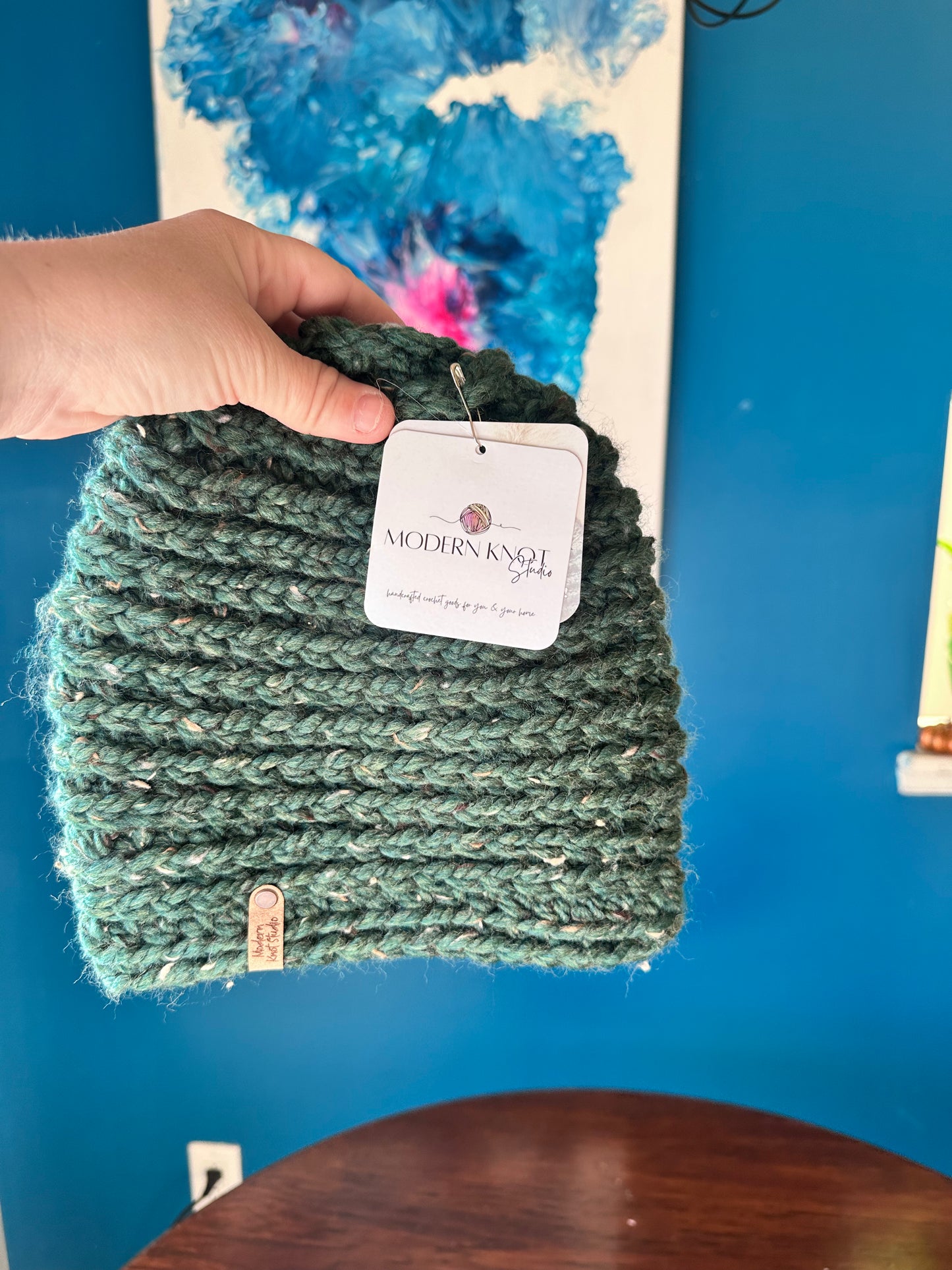 Ready to Ship - Adult Beanie - Kale